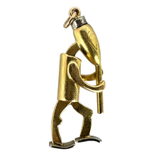 Load image into Gallery viewer, Piper Musician Cartoon Character 18K Yellow White Gold Charm Pendant