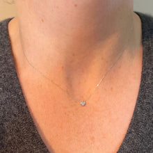 Load image into Gallery viewer, Heart-Shaped Diamond 0.14 Carat Platinum Charm Pendant Necklace