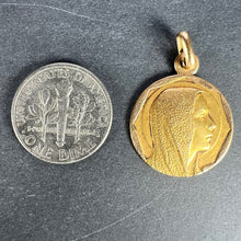 Load image into Gallery viewer, French Religious Virgin Mary 18K Yellow Gold Charm Pendant