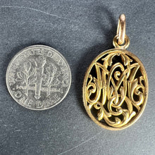 Load image into Gallery viewer, Antique French 18K Yellow Gold OM/MO Initials Monogram Charm Pendant