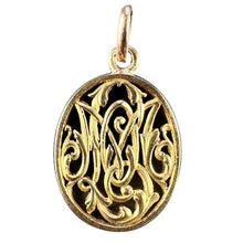 Load image into Gallery viewer, Antique French 18K Yellow Gold OM/MO Initials Monogram Charm Pendant