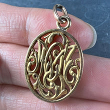 Load image into Gallery viewer, Antique French 18K Yellow Gold OM/MO Initials Monogram Charm Pendant