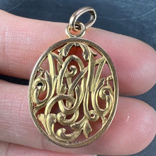Load image into Gallery viewer, Antique French 18K Yellow Gold OM/MO Initials Monogram Charm Pendant