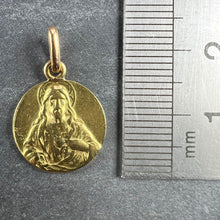 Load image into Gallery viewer, French Sacred Heart Madonna and Child 18K Yellow Gold Medal Pendant