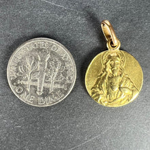 Load image into Gallery viewer, French Sacred Heart Madonna and Child 18K Yellow Gold Medal Pendant