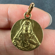 Load image into Gallery viewer, French Sacred Heart Madonna and Child 18K Yellow Gold Medal Pendant