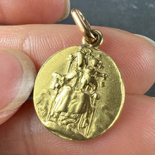 Load image into Gallery viewer, French Sacred Heart Madonna and Child 18K Yellow Gold Medal Pendant