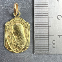 Load image into Gallery viewer, French Religious 18K Yellow Gold St Therese Charm Pendant