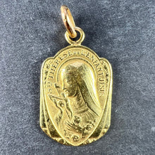 Load image into Gallery viewer, French Religious 18K Yellow Gold St Therese Charm Pendant