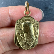 Load image into Gallery viewer, French Religious 18K Yellow Gold St Therese Charm Pendant