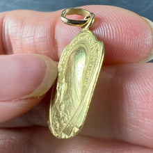 Load image into Gallery viewer, French Religious 18K Yellow Gold St Therese Charm Pendant