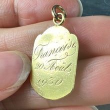 Load image into Gallery viewer, French Religious 18K Yellow Gold St Therese Charm Pendant