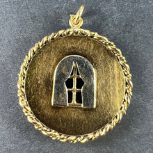 Load image into Gallery viewer, French Open Window Love Heart 18K Yellow Gold Gem Set Pendant