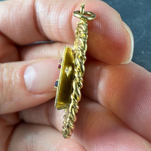 Load image into Gallery viewer, French Open Window Love Heart 18K Yellow Gold Gem Set Pendant
