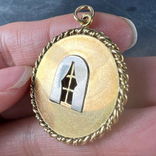 Load image into Gallery viewer, French Open Window Love Heart 18K Yellow Gold Gem Set Pendant