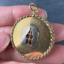 Load image into Gallery viewer, French Open Window Love Heart 18K Yellow Gold Gem Set Pendant