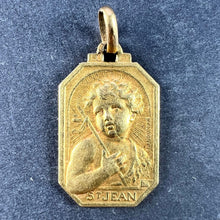 Load image into Gallery viewer, French Saint John the Baptist Jean 18K Yellow Gold Charm Pendant