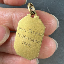 Load image into Gallery viewer, French Saint John the Baptist Jean 18K Yellow Gold Charm Pendant