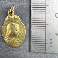 Load image into Gallery viewer, French Religious Virgin Mary 18K Yellow Gold Medal Pendant