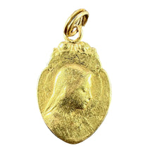 Load image into Gallery viewer, French Religious Virgin Mary 18K Yellow Gold Medal Pendant