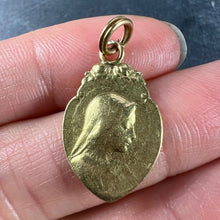 Load image into Gallery viewer, French Religious Virgin Mary 18K Yellow Gold Medal Pendant
