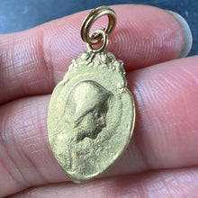 Load image into Gallery viewer, French Religious Virgin Mary 18K Yellow Gold Medal Pendant
