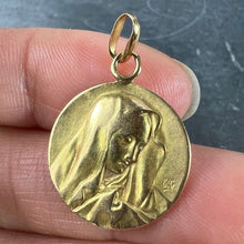 Load image into Gallery viewer, French Religious Virgin Mary 18K Yellow Gold Medal Pendant