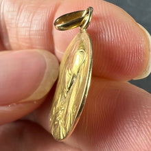 Load image into Gallery viewer, French Religious Virgin Mary 18K Yellow Gold Medal Pendant