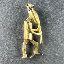 Load image into Gallery viewer, Piper Musician Cartoon Character 18K Yellow White Gold Charm Pendant