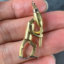 Load image into Gallery viewer, Piper Musician Cartoon Character 18K Yellow White Gold Charm Pendant