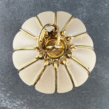 Load image into Gallery viewer, Huge Frosted Glass 18K Yellow Gold Gadrooned Spherical Pendant