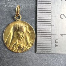 Load image into Gallery viewer, French Religious Virgin Mary 18K Yellow Gold Medal Pendant