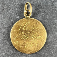 Load image into Gallery viewer, French Religious Virgin Mary 18K Yellow Gold Medal Pendant