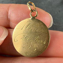 Load image into Gallery viewer, French Religious Virgin Mary 18K Yellow Gold Medal Pendant