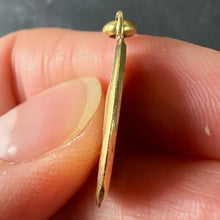 Load image into Gallery viewer, French Dropsy Virgin Mary Blue Enamel 18K Yellow Gold Religious Pendant Medal