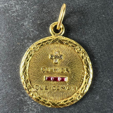 Load image into Gallery viewer, Augis French Plus Hier Ruby Diamond 18K Yellow Gold Love Charm Pendant