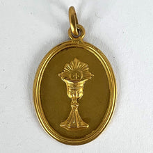 Load image into Gallery viewer, French First Communion 18K Yellow Gold Medal Pendant