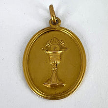Load image into Gallery viewer, French First Communion 18K Yellow Gold Medal Pendant