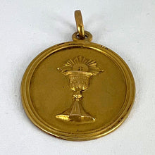 Load image into Gallery viewer, French First Communion 18K Yellow Gold Medal Pendant