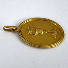 Load image into Gallery viewer, French First Communion 18K Yellow Gold Medal Pendant