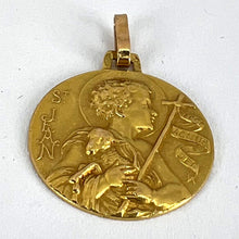 Load image into Gallery viewer, French Saint John the Baptist Jean 18K Yellow Gold Medal Pendant