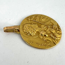 Load image into Gallery viewer, French Saint John the Baptist Jean 18K Yellow Gold Medal Pendant