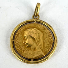 Load image into Gallery viewer, French Dropsy Virgin Mary Virgo Gloriosa 18K Yellow Gold Medal Pendant