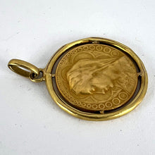 Load image into Gallery viewer, French Dropsy Virgin Mary Virgo Gloriosa 18K Yellow Gold Medal Pendant