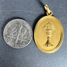 Load image into Gallery viewer, French First Communion 18K Yellow Gold Medal Pendant
