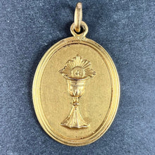 Load image into Gallery viewer, French First Communion 18K Yellow Gold Medal Pendant
