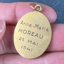 Load image into Gallery viewer, French First Communion 18K Yellow Gold Medal Pendant