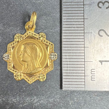 Load image into Gallery viewer, French Virgin Mary 18K Yellow White Gold Medal Charm Pendant