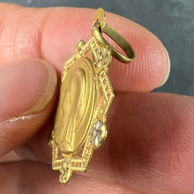 Load image into Gallery viewer, French Virgin Mary 18K Yellow White Gold Medal Charm Pendant