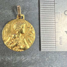 Load image into Gallery viewer, French Saint John the Baptist Jean 18K Yellow Gold Medal Pendant